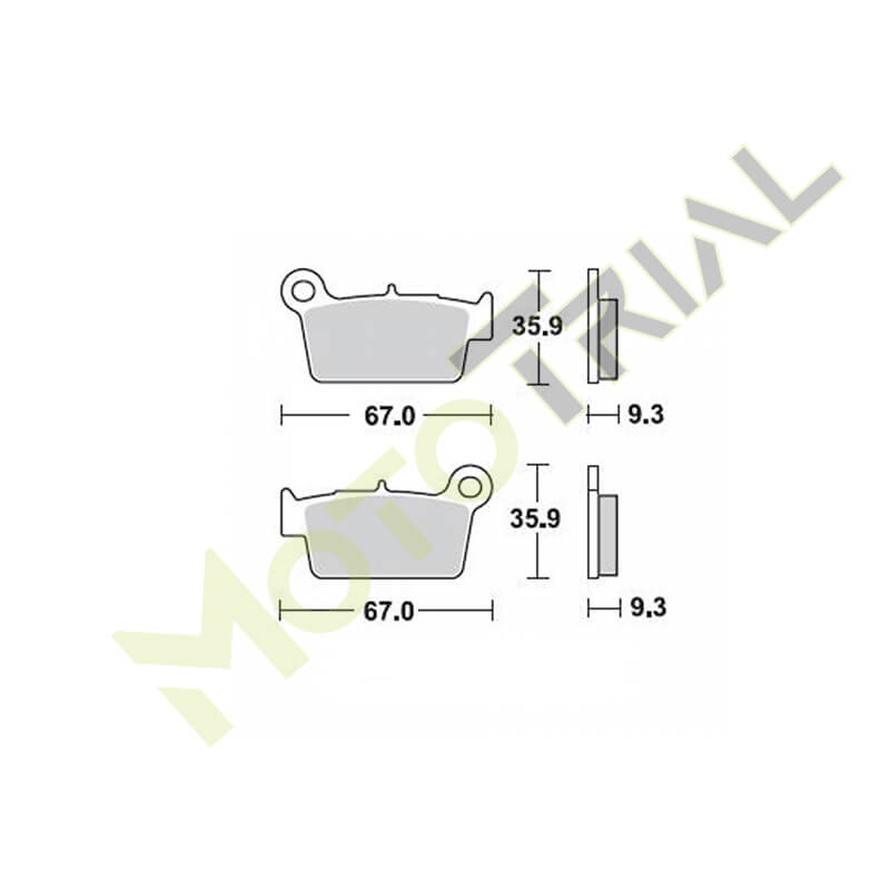 Задние тормозные колодки NISSIN для Rieju MR