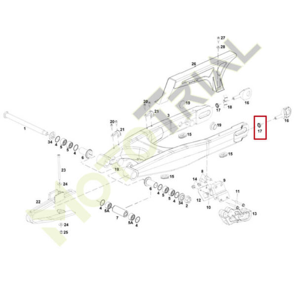 ГАЙКА ОСНОВАНИЯ ЦИЛИНДРА 8,8 10X1,5 ЦИНК для MR Rieju