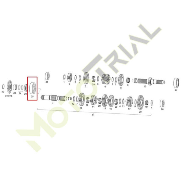 ПОДШИПНИК ПЕРЕКЛЮЧЕНИЯ 6305 C3 для MR Rieju
