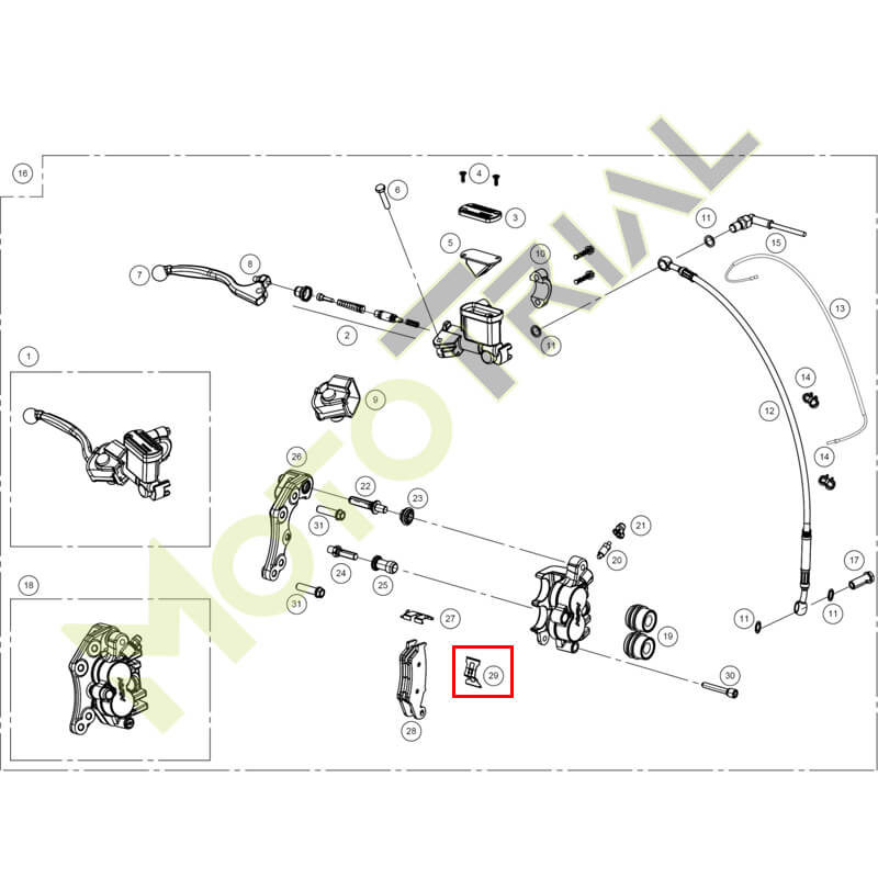 Пластина крепления колодок RIEJU MR