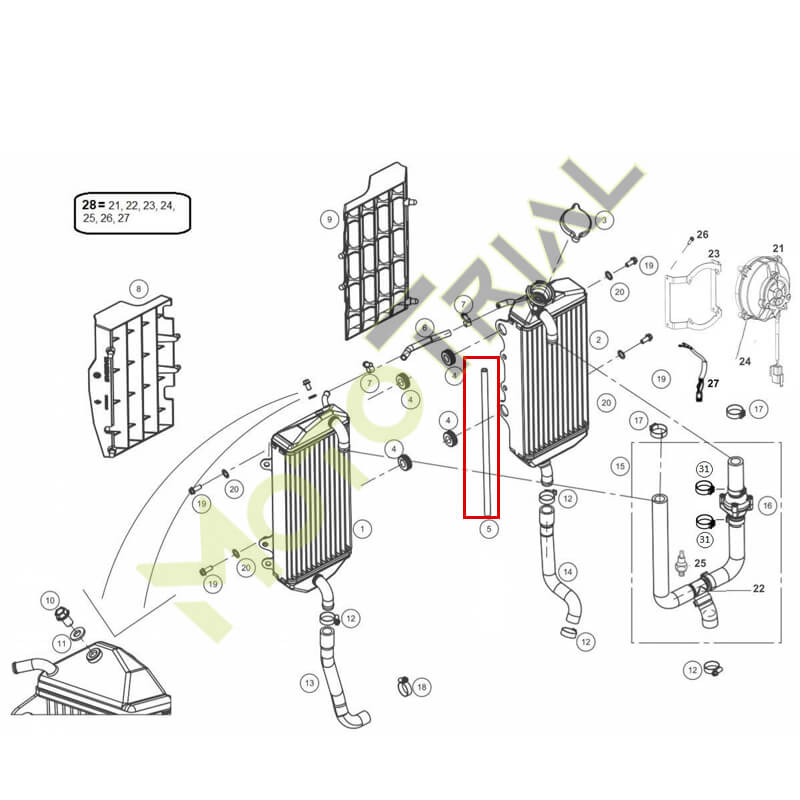 Сливная трубка радиатора 5×8 – 39 см – TT-96