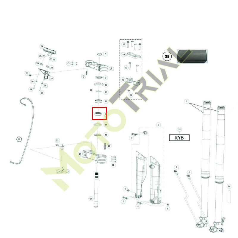 Роликовый подшипник десмодромного механизма HK3512