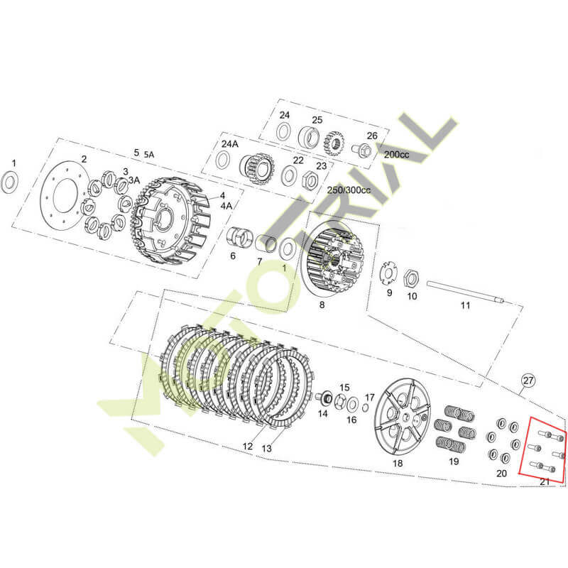 Болт 6×25 с шестигранником для сцепления, картера, подвески кл.12.9